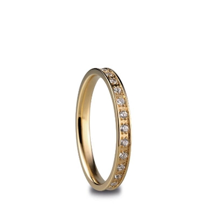 Billede af Bering Arctic Symphony inderring guldfarvet stål m. synt. sten (str. 50-75)