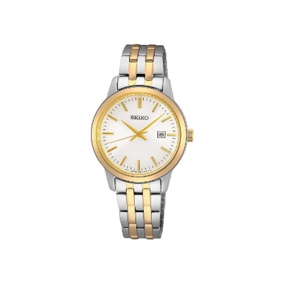 Billede af Seiko Classic dameur stål gulddoublé 30mm 5bar