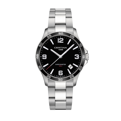 Billede af Certina DS-8 herreur stål, sort skive, dato, safir, 10 bar