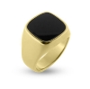 Billede af Ring, herrering med onyx sten,14 kt. facon + 12,1 gr. (prisen er excl. guld)