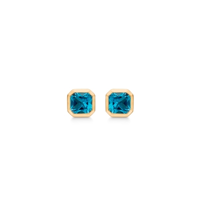 Billede af Mads Z "Darling" øreringe 14 kt. m. London Blue Topas