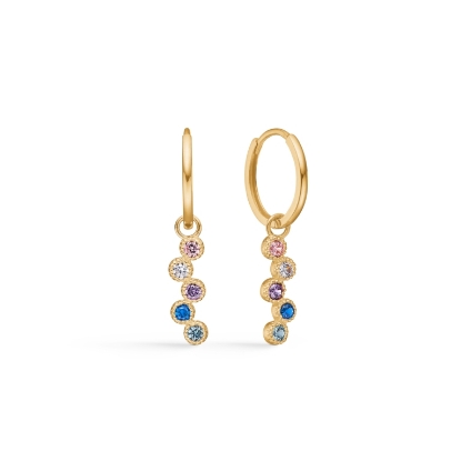 Billede af Mads Z "Dido Color" ørehænger 8 kt. med farvede zirkonia (12 mm)