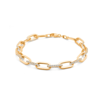 Billede af Mads Z "Etna" armbånd 8 kt. guld m. cz (19 cm)