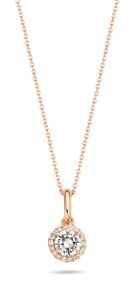 Billede af Spirit Icons Romance halskæde sølvf rosaforgyldt 45 cm syn.zirkonia