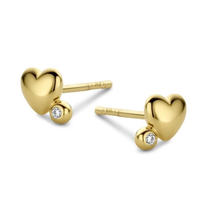 Billede af Spirit Icons Miracle ørestikker 14 kt. guld m. 0,02 ct. w/vs