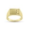 Billede af Herrering m. lukket bund m. plade 9*13mm m. råguld 8 kt. facon 6,0 gr. (prisen er excl. guld)