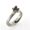 Billede af Ring ægte fac. safir 5,0 mm. 14 kt. hvg.