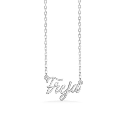 Billede af Studio Z "Name Tag - FREJA" halskæde sølv (40-45 cm)