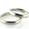 Billede af Viel. & Forlov. ringe, hmf-hamret 925s..