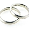 Billede af Viel. & Forlov. ringe, hmf-hamret 925s..