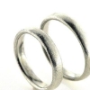 Billede af Viel. & Forlov. ringe, hmf-hamret 925s..