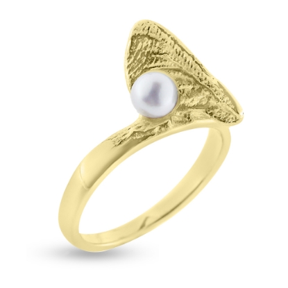 Billede af Ring "Pearly Wave" i guld