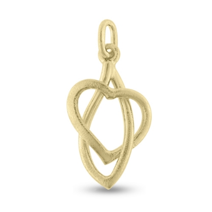 Billede af Vedhæng "Hugging Heart" 14 karat guld 