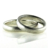 Billede af Viel. & Forlov. ringe, fin sand 925 s...