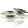 Billede af Viel. & Forlov. ringe, fin sand 925 s...