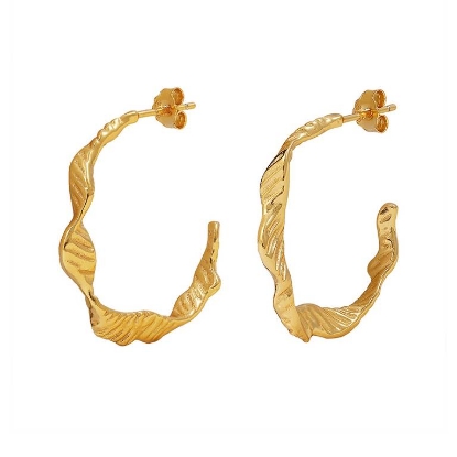 Billede af Hultquist Lorelei Grande øreringe forgyldt sølv