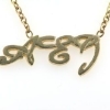 Billede af Slipsekæde med udsavet monogram, 2 bogstaver 14 kt.
