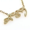 Billede af Slipsekæde med udsavet monogram, 2 bogstaver 14 kt.