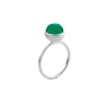 Billede af Susanne Friis Bjørner Ring sølv grøn agat 8mm str. 54