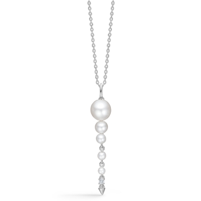 Billede af Mads Z "Unicorn" halskæde sølv m. kulturperler og hvid topas (42-45 cm)