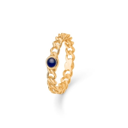 Billede af Mads Z 14 kt. ring "Poetry" panser m. ægte Safir fås i str 50, 52, 54, 56, 58 og 60