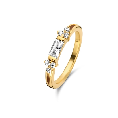 Billede af Spirit Icons Candy ring sølv forgyldt med synt. zirkonia str. 50-64