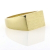 Billede af Herrering massiv lukket bund, plade 10*14 mm. 14 kt.