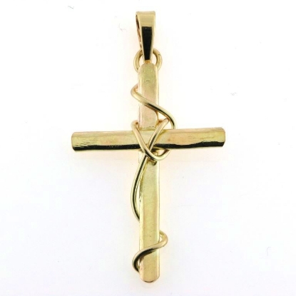 Billede af Vedhæng kors af gl. vielsesringe 14 kt. 