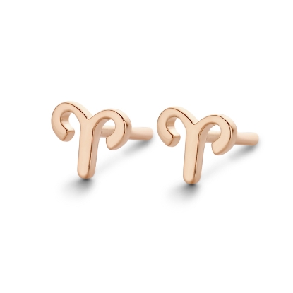 Billede af Spirit Icons ørestik Vædderen stjernetegn sølv rosaforgyldt