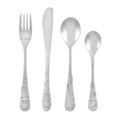 Billede af Nordahl Andersen barnebestik rustfrit stål kæledyr 4-dele