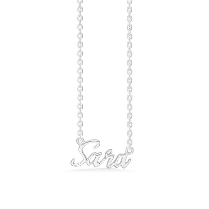 Billede af Studio Z "Name Tag - SARA" halskæde sølv (40-45 cm)
