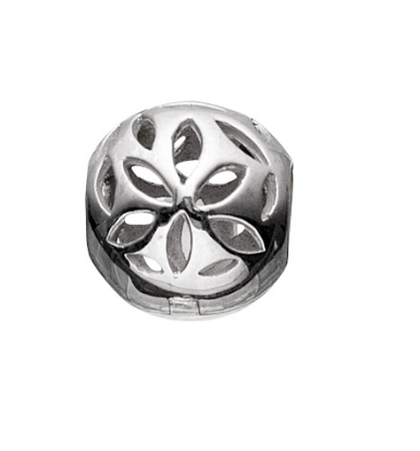 Billede af &Imagine Rhod sølv blank pyntekugle blomst