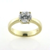 Billede af Ring 4 grab. fatning, syn. sten, 8,0 mm. 14 kt facon 7,4 gr (prisen er excl. guld)
