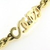 Billede af Armlænke med udsavet monogram "SCS" brill. 0,03 w/vs. 14 kt. facon + 25,3 gr. (prisen er excl. guld)