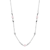 Billede af Spirit Icons Cornelia halskæde sølv m. pink milky + cz (45 cm)