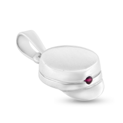 Billede af Vedhæng studenterhue, rød rubin 925s 