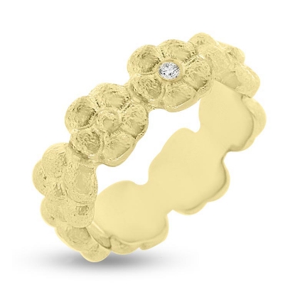 Billede af Hyldeblomst ring med brillant