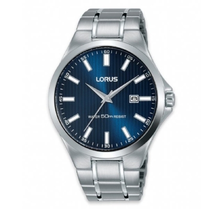 Billede af Lorus Classic herreur stål blå skive 5bar 40mm