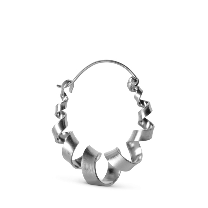 Billede af Jane Kønig Curly Hoop ørering sølv (1stk)