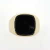 Billede af Ring, herrering med onyx sten, 8 kt. facon + 10,4 gr. (prisen er excl. guld)