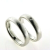 Billede af Vielses & Forlovelsesringe, 1*0,03 w/vs 925s