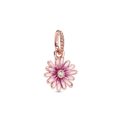 Billede af PANDORA Rose Pink Marguerit vedhæng rosaforg. metalblanding emalje og synt. zirkonia