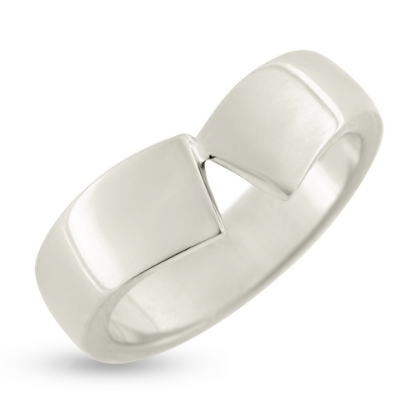 Billede af Ring, bred. 7 mm. ( str. -59) 14 kt. hvg.