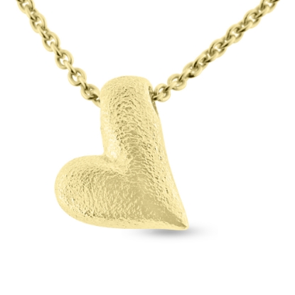 Billede af Vedhæng hjerte, massivt med hul til kæde (16*18 mm.)