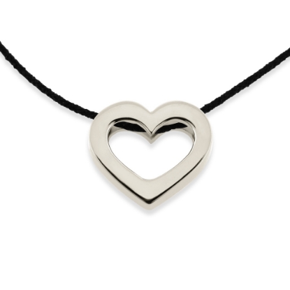 Billede af Vedhæng hjerte, åbent massivt 925s