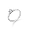 Billede af Mads Z 14 kt. hvidguld ring "Crown" m. 0,16ct. W.SI str. 50