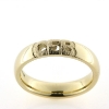 Billede af Herrering, massiv med udsavet monogram  (3 bogstaver) 14 kt. 