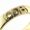 Billede af Herrering, massiv med udsavet monogram  (3 bogstaver) 14 kt. 
