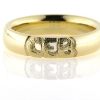 Billede af Herrering, massiv med udsavet monogram  (3 bogstaver) 14 kt. 
