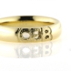 Billede af Herrering, massiv med udsavet monogram  (3 bogstaver) 14 kt. 